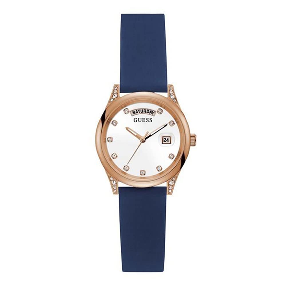 GUESS Womens 14 mm Mini Aura White Dial Silicone Analog Watch - GW0356L1 (B09B7CZJ2H) Amazon Price History, Amazon Price Tracker