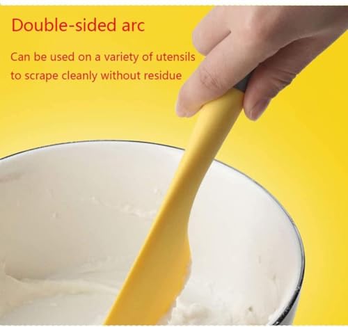 Image of Omelette Spatula Kitchen Omelet Turner Silicone Omelette Flipper, Flip and Fold Omelette Turner for Kitchen Omelet Pancake Crepes (Yellow)
