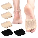 Grevosea 5 Pairs Cotton Open Toe Mule Sandal Socks - Non-Slip Liner Toe Covers for Women Ideal for Clogs Flip Flops Slides & Slippers (3 Beige+2 Black)