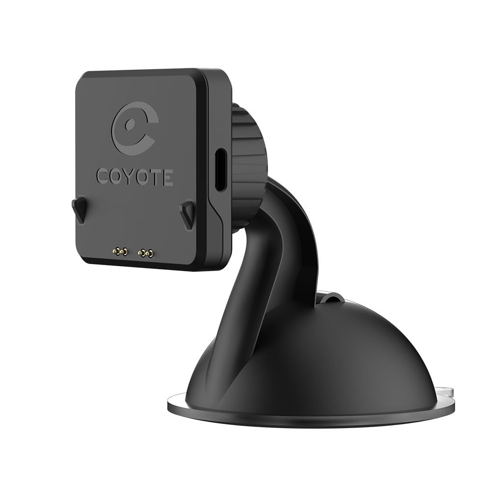 Coyote - Support aimanté chargeant par Ventouse - Compatible Max - pour Fixer et Charger Votre Max - A Installer sur Le Pare-Brise ou Le Tableau de Bord du véhicule