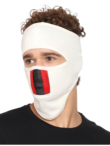 Image of Gajraj Unisex Cotton Anti Pollution Dust Sun Protecion Full Face Cover Mask with Air Filter Mesh and Visor (Skin)