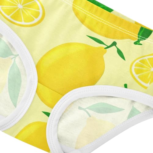 Florals Girls Underwear Toddler 2t Cotton Cute Panties Girl Bright Yellow Lemons Briefs Girls Undies4