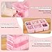 CraftGenes Art Supply Storage Organizer with 2 Removable Trays, 4-Layer 10QT Durable Craft Organizers and Storage for Sewing, Tool, Office Supplies, Art, Craft Supplies(Pink)