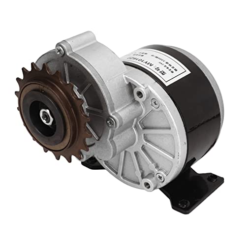 MechKit Moteur à Engrenages 24V 250W, 3300 Tr/Min Moteur Électrique de Réduction à Balais Torsion Élevée avec Pignon à 18 Dents pour Vélo Électrique, Moto, Scooter, Quads