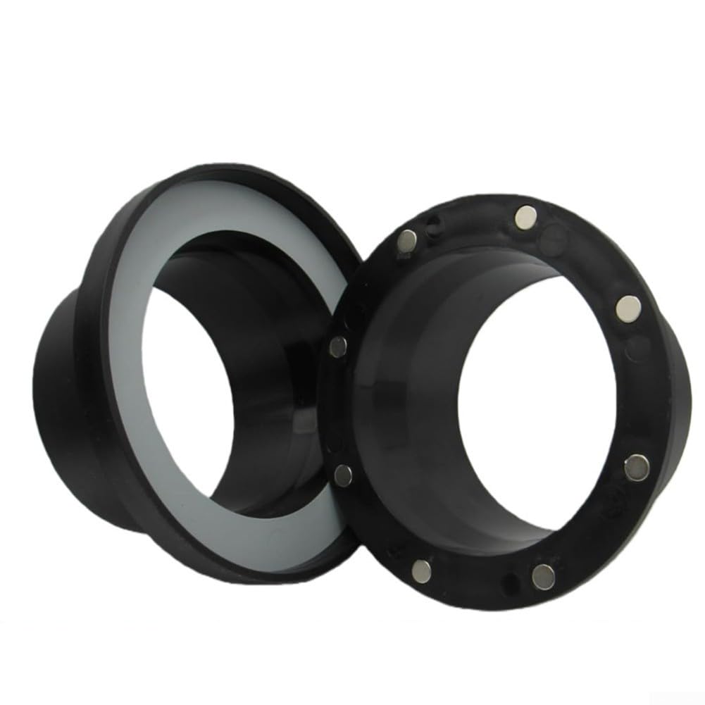 Magnetisches 10,2 cm Staubsammelschlauch-Anschluss-Set mit EPDM-Gummi-Stoßdämpfung, leise, flexible Kupplung für Holzbearbeitung, Vakuumsysteme, 5-teiliges Set (5 Stück)
