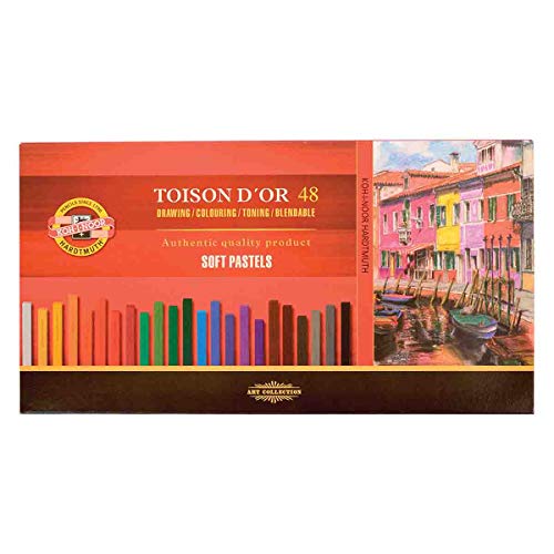 Koh-I-Noor TOISON D'OR 8586 Pastéis macios para artistas (pacote com 48)