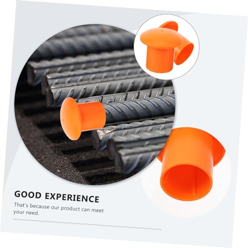 SHINEOFI 1 Satz Kunststoff Pilzkappen Für Bewehrungsstäbe Schutzkappen Für Baustellen Hochsichtbar Strapazierfähig Gegen Abnutzung Einfache Handhabung Und Für Bauarbeiter 40 Stück