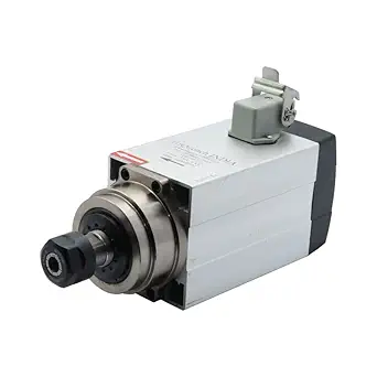 TRIQUENCH ER20 1.5Kw Air Cooled Sqaure Spindle Motor 18000 RPM 220V 300Hz 5.8A, CNC Router/Brush Ind/PCB Routing/Bangle Making/Auto Mobile Industry for Debbering| Electrospindles MTC