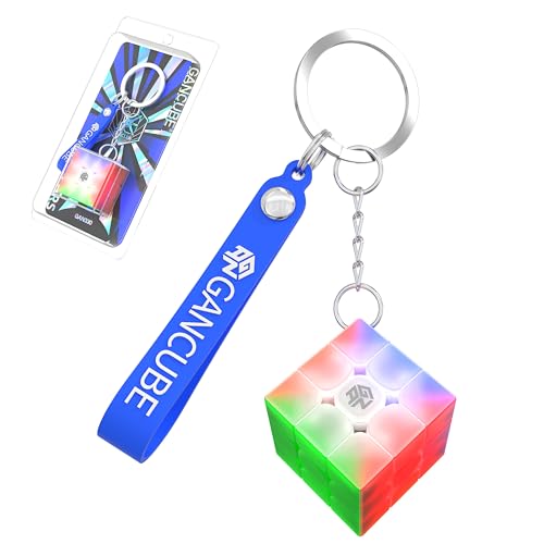 Image of CuberShop GAN 330 Mini Keychain Speed Cube (10th Anniversary Special Version), GAN Cube 3X3 Tiny Collectibles Key Rings Cute Cube Pocket Size GAN330 Keychaincube 10 Anniv