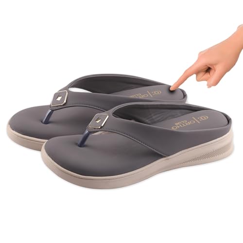 Image of ORTHO CLUB Women's Comfortable Wedge Sandals | Cushioned Sole, Slip-Resistant Design | Lightweight Women Sandal Footwear for Office & Casual Use | Sandal For Women