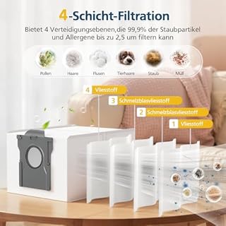 Lot de 24 accessoires pour robot aspirateur Dreame L10s Ultra Gen 2 / L10s Pro Ultra Heat / L40 Ultra AE/ X30 Ultra/Mova E30 Ultra, 1 brosse principale, 6 sacs à poussière, 6 chiffons de nettoyage, 4