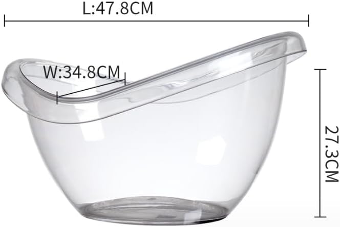 Ohget アクリルアイスペール シャンパンクーラー 12L 飲料バケツ 吊り手付き 大容量 ワイン・ビール・カクテル用 家庭・ビジ