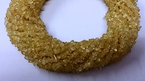 Citrine perles pépites non coupées de 3-4mm pour création de bijoux DIY