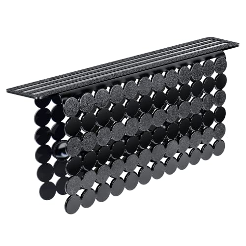 Bligli Plastic Sink Saddle, Sink Divider Mat with Strong Suction Cups, Kitchen Divided Sink Protector Mat for Glassware Dishes, Easy to Clean and No Smell, 9.5' x 12', Black