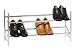 Premier Housewares Rastrelliera per scarpe cromata a 2 livelli, Estensibile, 36 x 113 x 22 cm