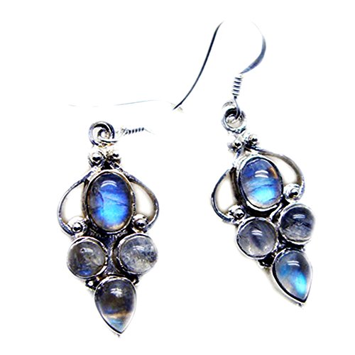 Boucles d'oreilles pierre de lune arc-en-ciel : le cadeau idéal en pierre naturelle