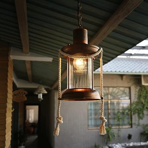 Lampe pour couloir sombre avec suspension en fer nostalgique rétro