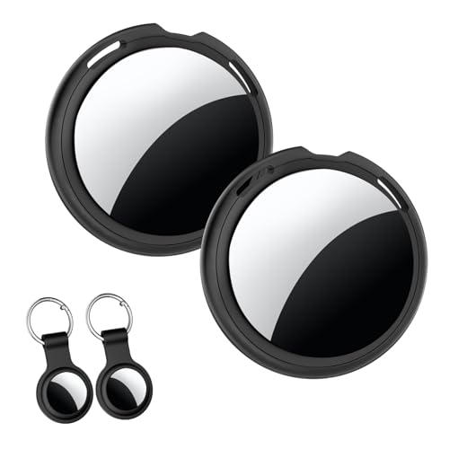 2 Pack Air Tracker Smart Tags Localizador Bluetooth Compatible con Apple Find My(solo iOS) Rastreador GPS Dispositivos de Seguimiento Global en Tiempo Real Sin Suscripción para Perros Llaves y Cartera