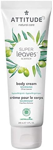ATTITUDE Super Leaves Hypoallergenic Body Cream Olive, Nourishing, 8 Fl Oz