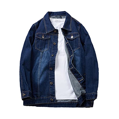Veste en jean pour homme grande taille XL avec poches pour un look confort