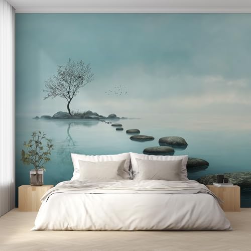Générique Papier Peint Intissé Zen, Papier Peint Panoramique Paysage Naturel pour Salon Chambre, Déco Murale Maison, Décoration Photo Murale 350x256 cm...