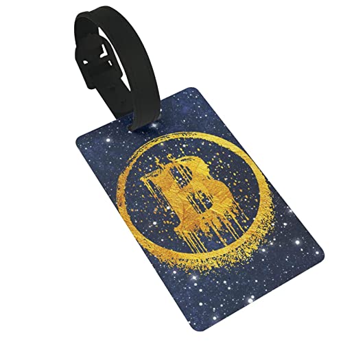 Luggage Tag Retro-Galaxy-Bitcoin-Blockchain Baggage Handbag School Bag Suitcase Name Id Card Label #TOP4