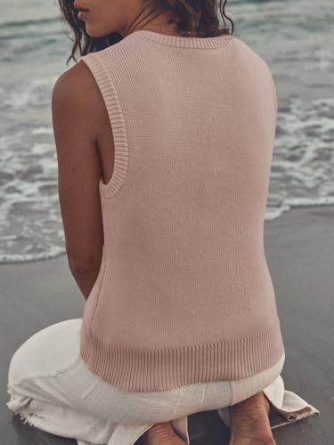 Image of Saodimallsu Women's Ribbed Knit Sweater Vest