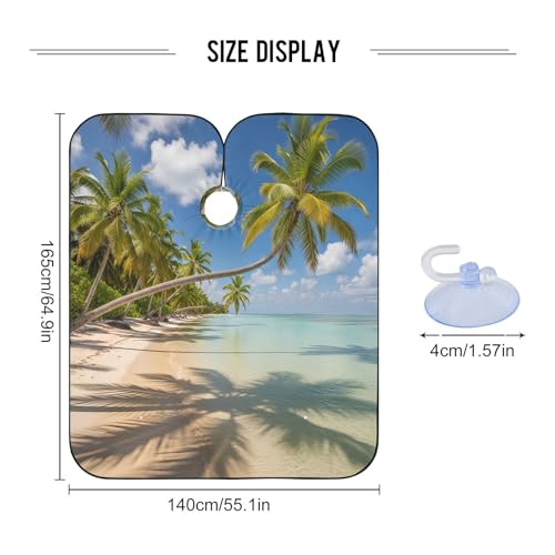 Capa de Barbería Impermeable Kigai Tropical Beach para Hombres miniatura 3