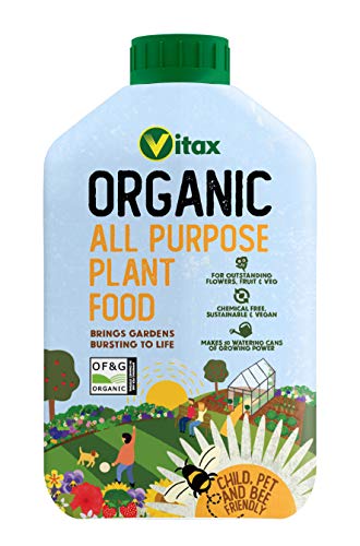 Vitax Organic All Purpose Plant Food - Concentrated organic, plant-based feed for all around the garden. 1 Litre - Makes 200 Litres of feed.