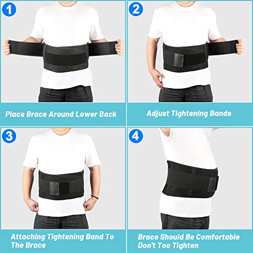 Back Brace For Lower Back Pain - Lumber Support Brace Relief For Back Pain, Sciatica, Herniated Disc, Scoliosis And More - Adjustable Support Straps - Lower Back Belt For Women And Men 6Xl(65"-76") #TOP5