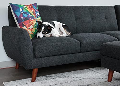 Koikey Sofa Chair Couch Furniture Legs - Round Solid Wood Replacement Feet Perfect For Coffee Table, Dresser, Cabinet, Bed, Ottoman, Loveseat, Walnut Color, Set Of 4 #TOP1