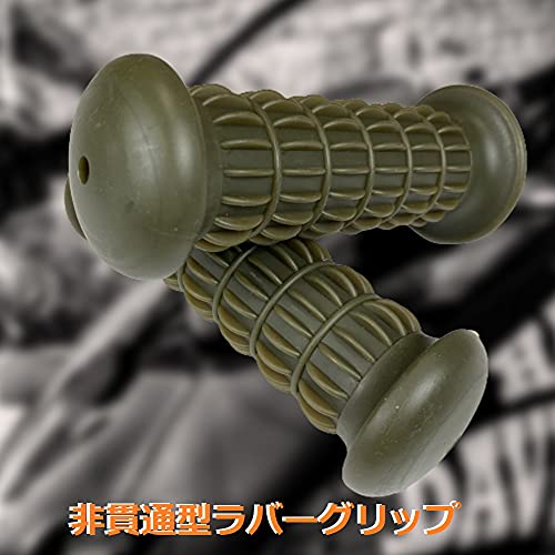 [D's Strano] 非貫通 クラシック グリップ 汎用 バイク オー