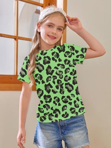 Image of Girls Short Sleeve T Shirts Kids Summer Tops Crewneck Tees 5-14 Years