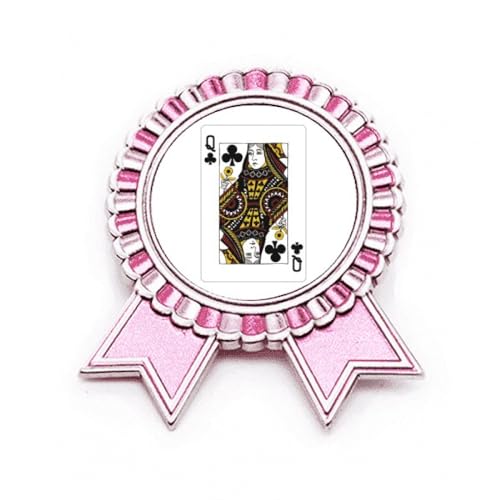 Badge Club Q en métal rose : broche médaille d'excellence pour costume