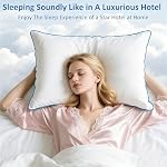 SWTMERRY Bed Pillows Queen Size Set of 4 - Bed Pillows for Sleeping 4 Pack, Breathable Fluffy Hotel Pillows, Ultra-Soft and Hypoallergenic Bed Pillows for Side Stomach and Back Sleepers