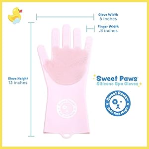 Silicone Spa Dog & Cat Bathing & Grooming Gloves, 2 Count, Reversible, Nontoxic, & Easy to Clean, Thousands of Massaging Micro-bristles to Pamper your Pet - Rosy Glow Silicone Spa Dog & Cat Bathing & Grooming Gloves, 2 Count, Reversible, Nontoxic, & Easy to Clean, Thousands of Massaging Micro-bristles to Pamper your Pet – Rosy Glow