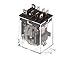 Alto Shaam RL-33930 Square Base Relay, 8 Pins, 15A, 12VDC