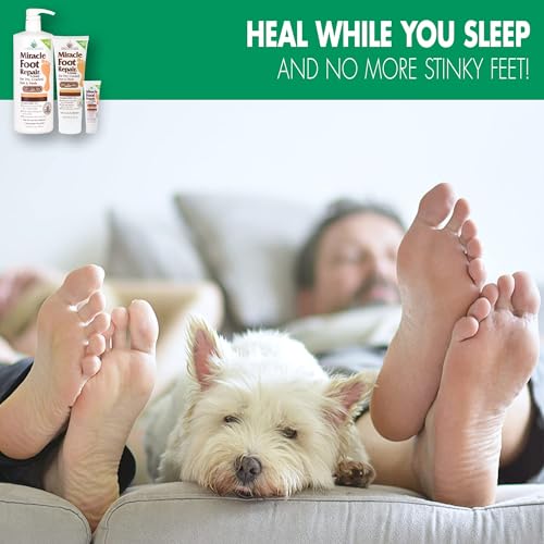 Miracle Foot Repair Cream (8 oz & 1 oz) Repairs Dry Cracked Heels and Feet, 60% Pure UltraAloe Moisturizes, Softens, and Repairs - Image 6