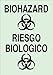 Brady 90685 Glow-In-The-Dark Plastic Glow-In-The-Dark Safety Sign, 10" X 7", Legend "Biohazard/ Peligro Biologico (with Picto)"