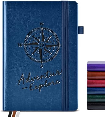 Lined Journal Notebook for Women Men, 160 Pages, A5 Hardcover Vin...