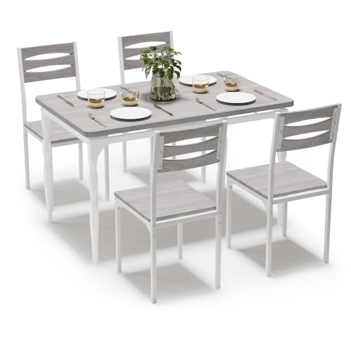 Garvee 5-Piece Grey Farmhouse Dining Set
