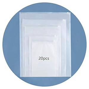 HVDHYY 20 stks Hersluitbare Frosted Plastic Waterdichte Reistassen Transparante Reisorganisator met Rits Opbergzakken…