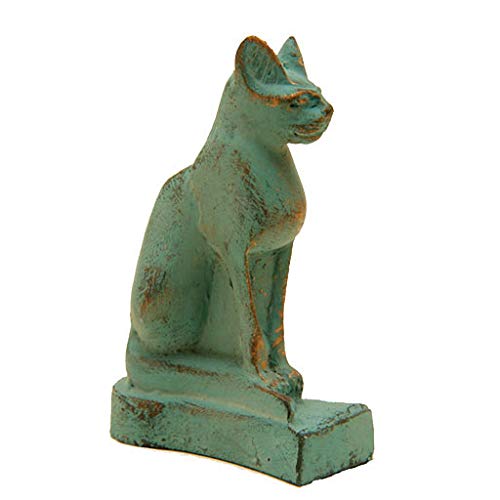 Discoveries Egyptian Imports - Miniature Patina Bastet Cat - 3" - Made in Egypt