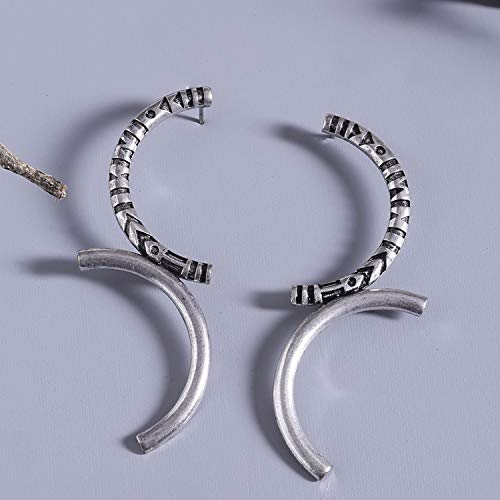 Aztec Bar Half Circle Earrings