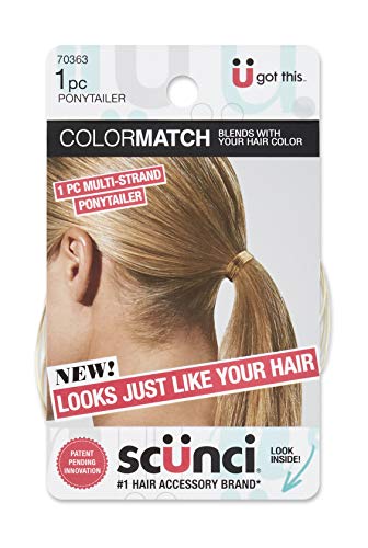 Scunci Color Match Multi-Strand Spandex Ponytailer Blends Perfectly With Blonde Hair #TOP15