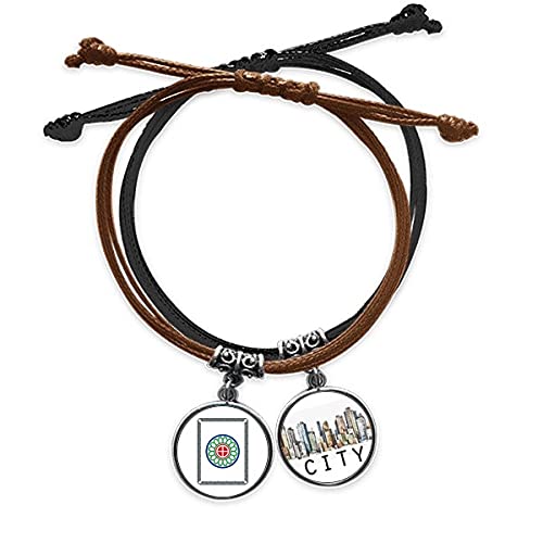 Bracelet Mah-Jong Circle 1 en cuir de qualité fait main par Sidi