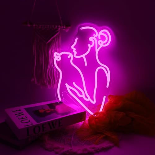 Image of Cat Girl Neon Sign Cat Woman Neon Light Cat Lady LED Neon Sign for Pet Room Wall Decor Dimmable Animal LED Neon Light for Nursery Wall Art Cat Lover Gift 11.8 * 16.5IN