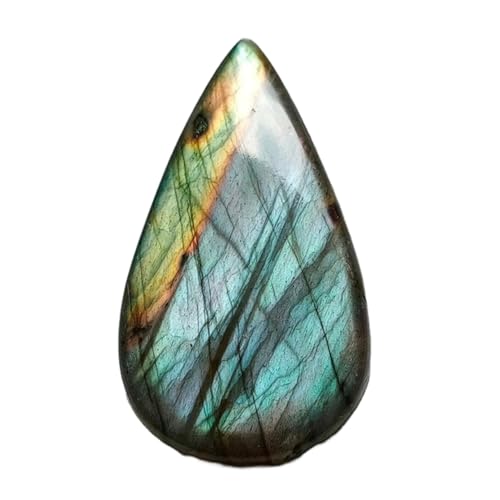 Cabochon en labradorite naturelle poire 52x28mm pour création de bijoux DIY unique
