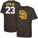 Fernando Tatis Jr. San Diego Padres MLB Kids Youth 8-20 Brown Official Name & Number Performance Jersey T-Shirt (US, Numeric, 10, 12, Regular, Fernando Tatis Jr. San Diego Padres Brown)