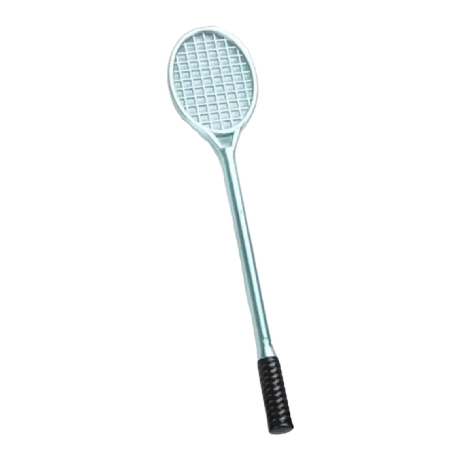 Buxuaaaa Unique Badminton Racket Shaped Ballpoint Pen Creative Tennis Racquet Styles Gel Pen Practical School Supplies Badminton Racket